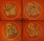Особняк Рябушинского, старообрядческая домовая церковь-часовня, росписи, медальоны с символами четырёх евангелистов
