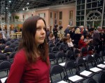Анна Федорец перед торжественной церемонией вручения премии Золотой Дельвиг