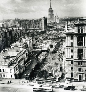 Строительство Проспекта Калинина (Новый Арбат). Москва, 1963